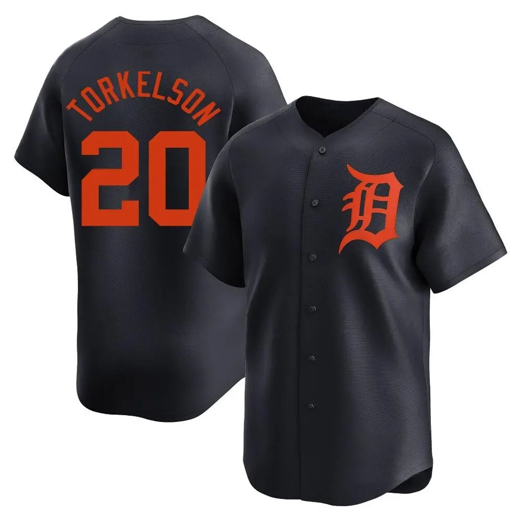 Silnrao D.Tigers #20 Spencer Torkelson Player Navy Home Limited Stitched Jerseys