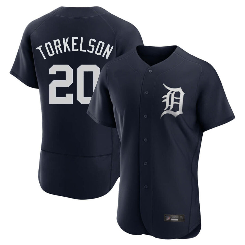 Silnrao D.Tigers #20 Spencer Torkelson Player Navy Limited Elite Home Stitched Jerseys
