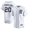 Silnrao D.Tigers #20 Spencer Torkelson Player White Home Limited Stitched Jerseys