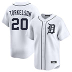 Silnrao D.Tigers #20 Spencer Torkelson Player White Home Limited Stitched Jerseys
