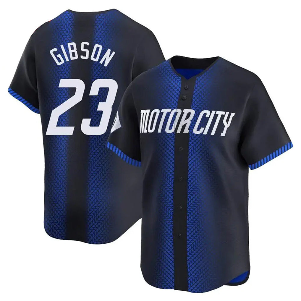 Silnrao D.Tigers #23 Kirk Gibson Player Navy City Connect Home Limited Stitched Jerseys