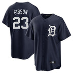 Silnrao D.Tigers #23 Kirk Gibson Player Navy Game Home Stitched Jerseys