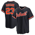 Silnrao D.Tigers #23 Kirk Gibson Player Navy Home Game Stitched Jerseys
