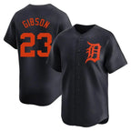 Silnrao D.Tigers #23 Kirk Gibson Player Navy Home Limited Stitched Jerseys