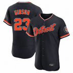 Silnrao D.Tigers #23 Kirk Gibson Player Navy Limited Elite Home Game Stitched Jerseys