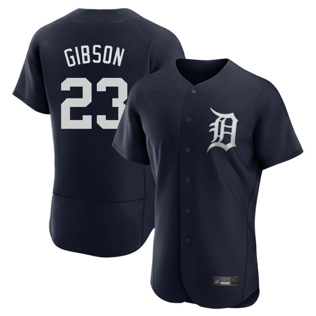 Silnrao D.Tigers #23 Kirk Gibson Player Navy Limited Elite Home Stitched Jerseys