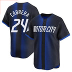 Silnrao D.Tigers #24 Miguel Cabrera Player Navy City Connect Home Limited Stitched Jerseys