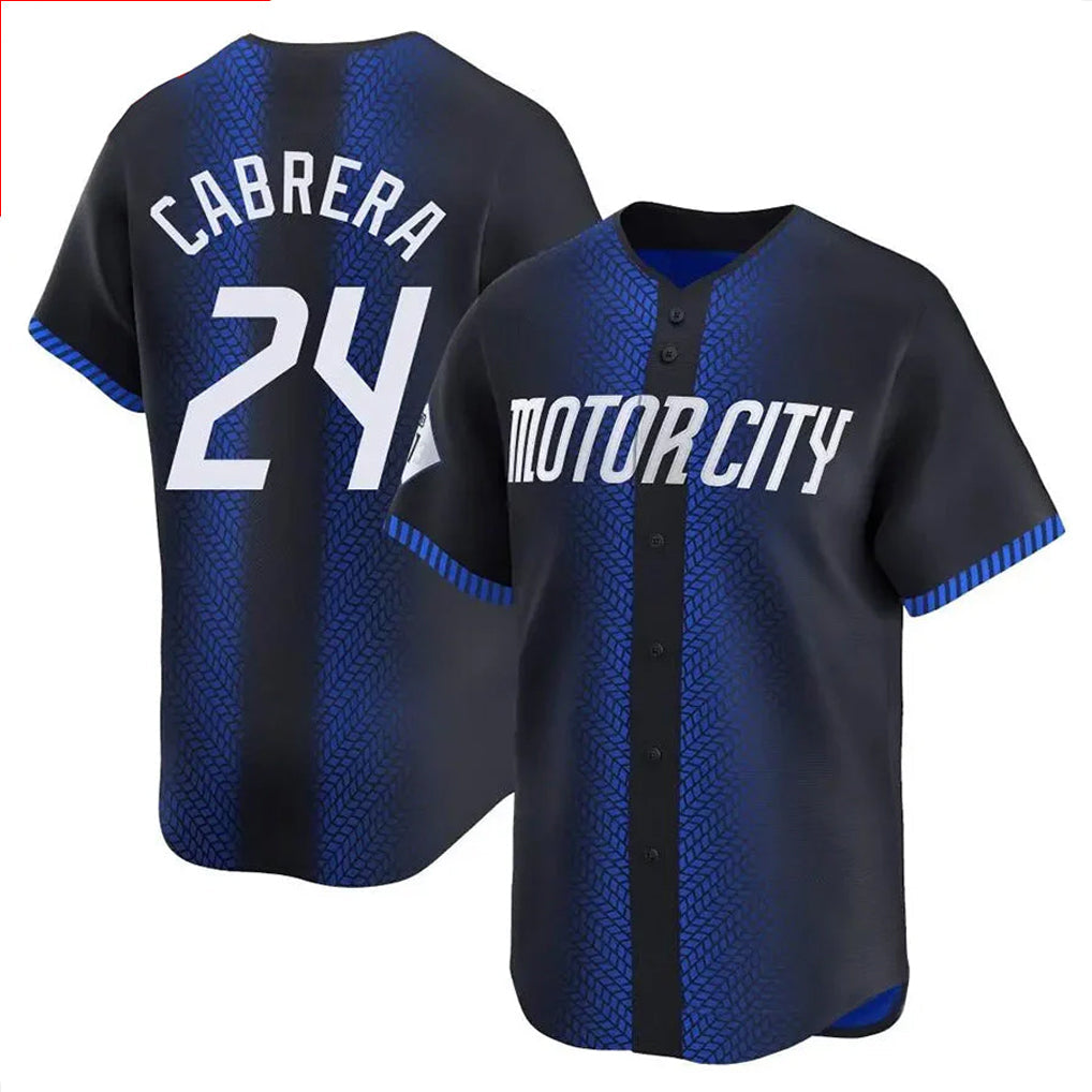 Silnrao D.Tigers #24 Miguel Cabrera Player Navy City Connect Home Limited Stitched Jerseys