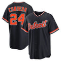 Silnrao D.Tigers #24 Miguel Cabrera Player Navy Home Game Stitched Jerseys