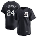 Silnrao D.Tigers #24 Miguel Cabrera Player Navy Home Limited Game Stitched Jerseys