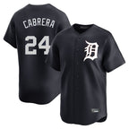Silnrao D.Tigers #24 Miguel Cabrera Player Navy Home Limited Game Stitched Jerseys