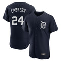 Silnrao D.Tigers #24 Miguel Cabrera Player Navy Limited Elite Home Stitched Jerseys