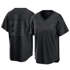 Silnrao  D.Tigers #28 Javier B¨¢ez Player Black T-shirt Home Game Stitched Jerseys