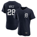 Silnrao  D.Tigers #28 Javier B¨¢ez Player Navy Limited Elite Home Stitched Jerseys