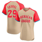 Silnrao  D.Tigers #29 Tarik Skubal Player Cream American League All-Star Limited Elite Home Stitched Jerseys