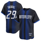 Silnrao  D.Tigers #29 Tarik Skubal Player Navy City Connect Home Limited Stitched Jerseys