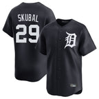Silnrao  D.Tigers #29 Tarik Skubal Player Navy Home Limited Game Stitched Jerseys
