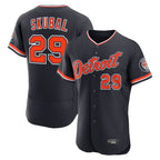 Silnrao  D.Tigers #29 Tarik Skubal Player Navy Limited Elite Home Game Stitched Jerseys