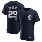 Silnrao  D.Tigers #29 Tarik Skubal Player Navy Limited Elite Home Stitched Jerseys