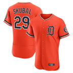 Silnrao  D.Tigers #29 Tarik Skubal Player Orange Limited Elite Home Stitched Jerseys