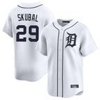 Silnrao  D.Tigers #29 Tarik Skubal Player White Home Limited Stitched Jerseys