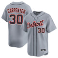 Silnrao  D.Tigers #30 Kerry Carpenter Player Gray Home Limited Stitched Jerseys
