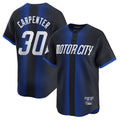 Silnrao  D.Tigers #30 Kerry Carpenter Player Navy City Connect Home Limited Stitched Jerseys