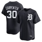 Silnrao  D.Tigers #30 Kerry Carpenter Player Navy Home Limited Game Stitched Jerseys