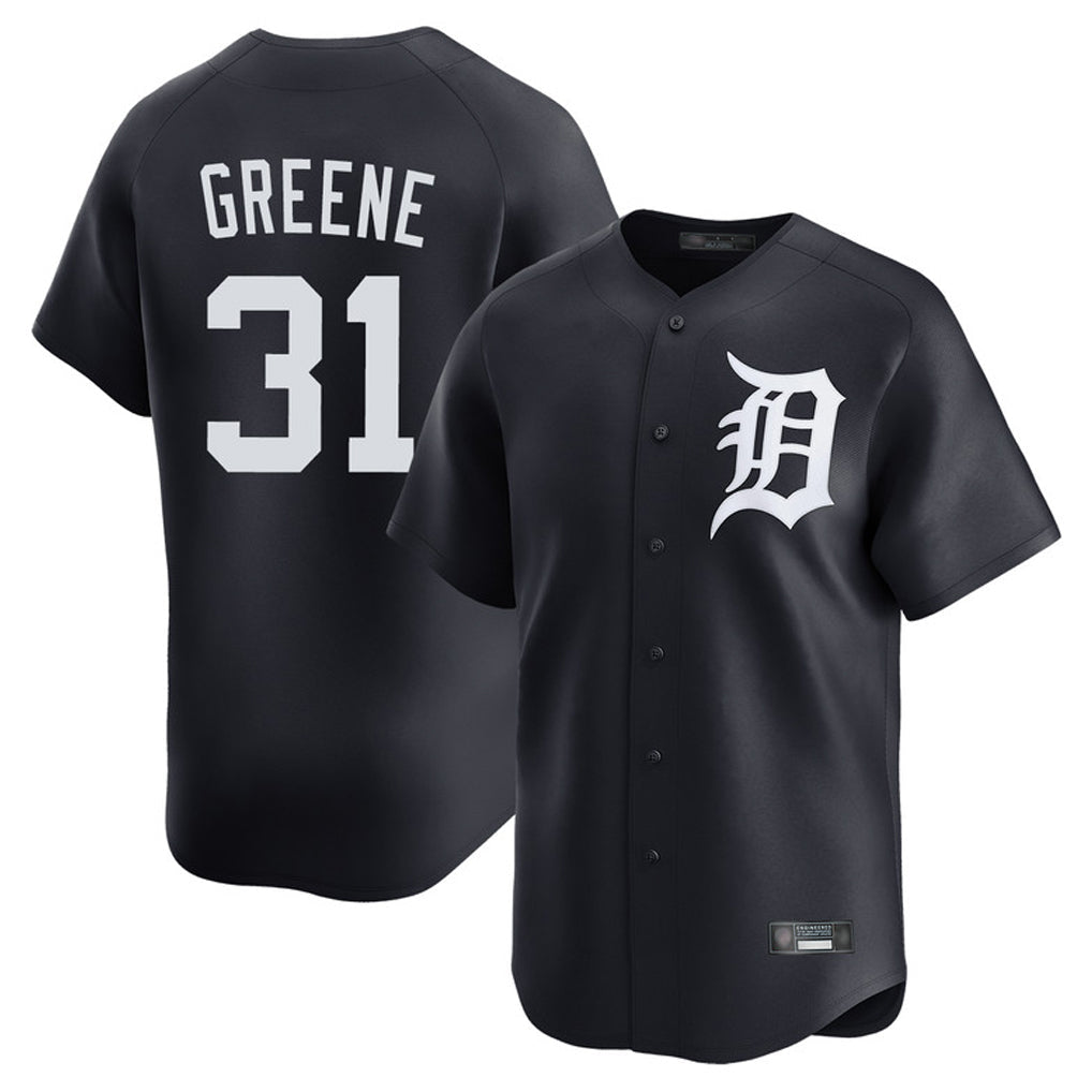 Silnrao D.Tigers #31 Riley Greene Player Navy Home Limited Game Stitched Jerseys