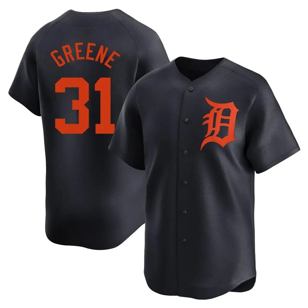 Silnrao D.Tigers #31 Riley Greene Player Navy Home Limited Stitched Jerseys