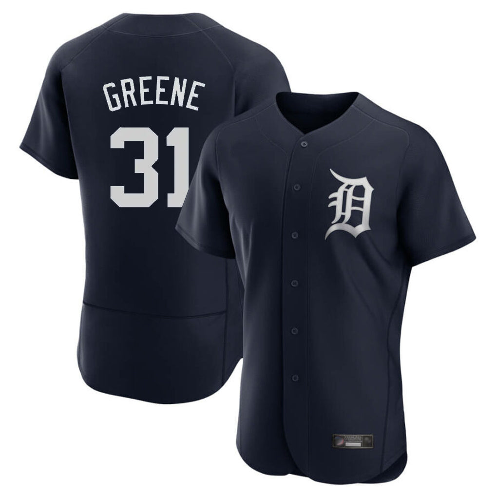 Silnrao D.Tigers #31 Riley Greene Player Navy Limited Elite Home Stitched Jerseys