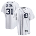 Silnrao D.Tigers #31 Riley Greene Player White Home Game Stitched Jerseys