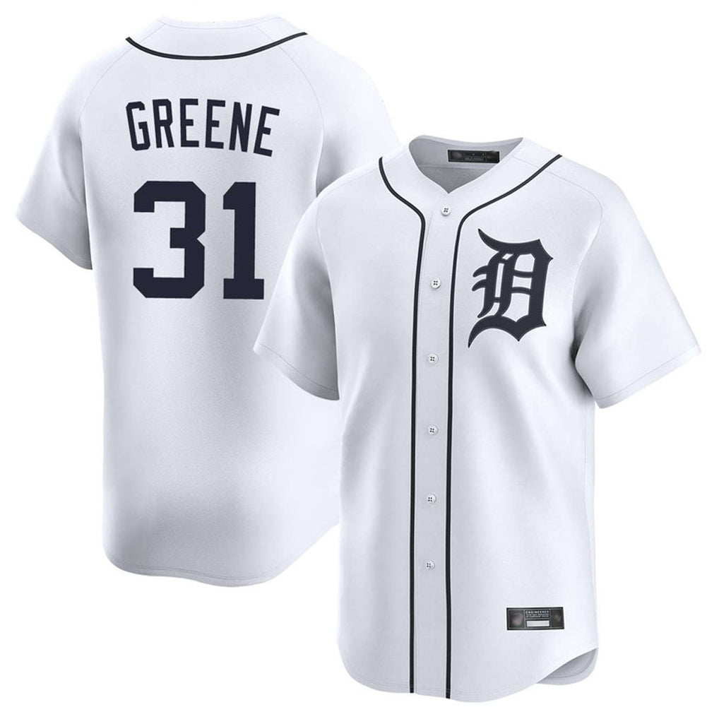 Silnrao D.Tigers #31 Riley Greene Player White Home Limited Stitched Jerseys