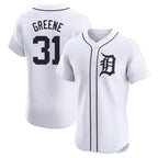 Silnrao D.Tigers #31 Riley Greene Player White Limited Elite Home Stitched Jerseys