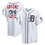Silnrao D.Tigers #31 Riley Greene White 2026 All-Star Edition Stars & Stripes Stadium Jerseys