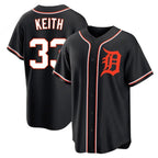 Silnrao D.Tigers #33 Colt Keith Player Black Fashion Out Home Game Stitched Jerseys