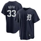 Silnrao D.Tigers #33 Colt Keith Player Navy Game Home Stitched Jerseys