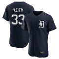 Silnrao D.Tigers #33 Colt Keith Player Navy Limited Elite Home Stitched Jerseys