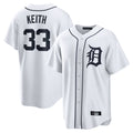 Silnrao D.Tigers #33 Colt Keith Player White Home Game Stitched Jerseys
