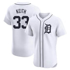 Silnrao D.Tigers #33 Colt Keith Player White Limited Elite Home Stitched Jerseys