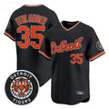 Silnrao D.Tigers #35 Justin Verlander Player Black Limited Home Stitched Jerseys