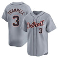 Silnrao D.Tigers #3 Alan Trammell Player Gray Home Limited Stitched Jerseys