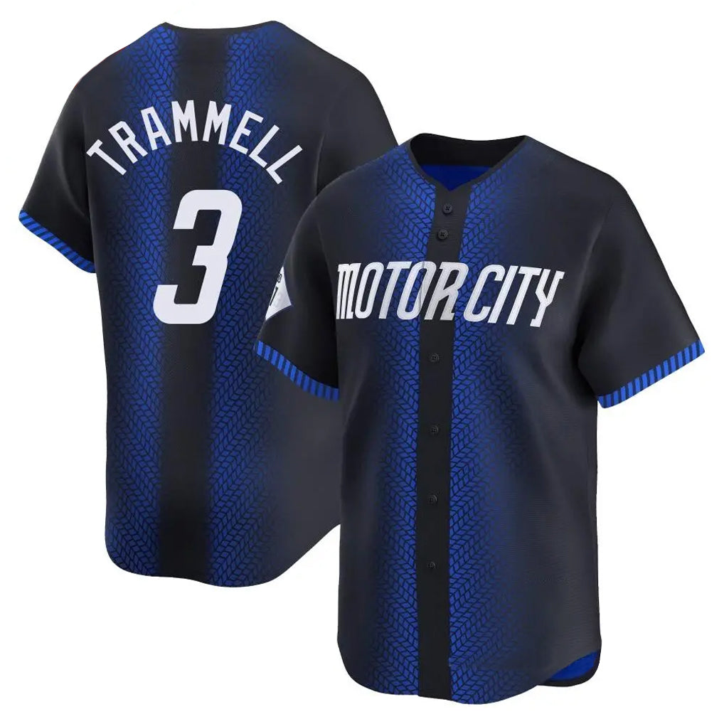 Silnrao D.Tigers #3 Alan Trammell Player Navy City Connect Home Limited Stitched Jerseys