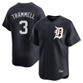Silnrao D.Tigers #3 Alan Trammell Player Navy Home Limited Game Stitched Jerseys