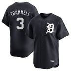 Silnrao D.Tigers #3 Alan Trammell Player Navy Home Limited Game Stitched Jerseys
