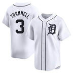 Silnrao D.Tigers #3 Alan Trammell Player White Home Limited Stitched Jerseys