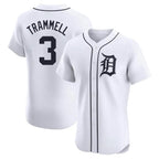 Silnrao D.Tigers #3 Alan Trammell Player White Limited Elite Home Stitched Jerseys