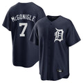 Silnrao D.Tigers #7 Kevin McGonigle Player Navy Game Home Stitched Jerseys