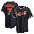 Silnrao D.Tigers #7 Kevin McGonigle Player Navy Home Game Stitched Jerseys