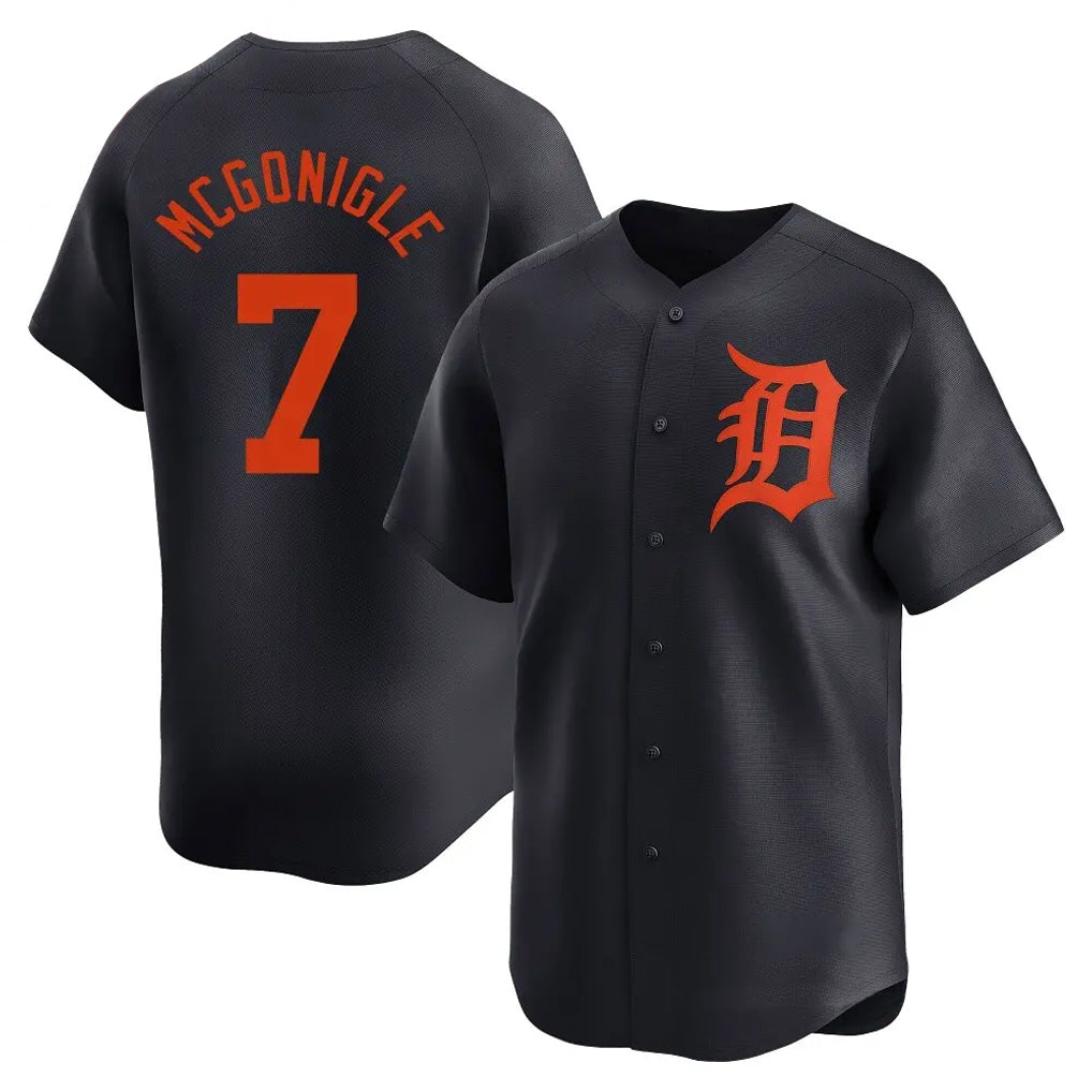 Silnrao D.Tigers #7 Kevin McGonigle Player Navy Home Limited Stitched Jerseys